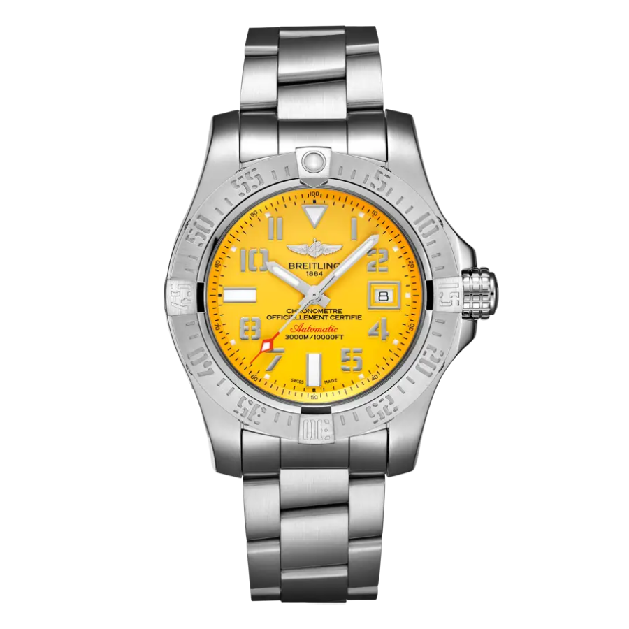 Breitling Avenger II Seawolf A17331 "Yellow Dial" Perfect