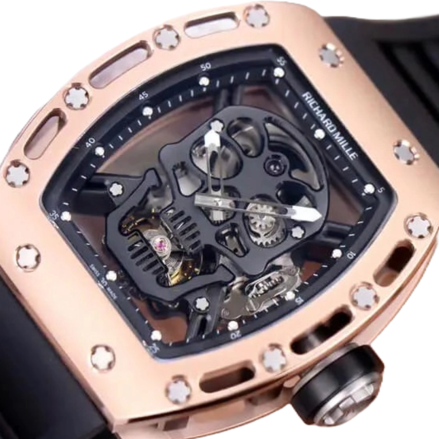 Richard Mille RM 52-01 Tourbillon "Skull" Dial Rose Gold Detailed 2