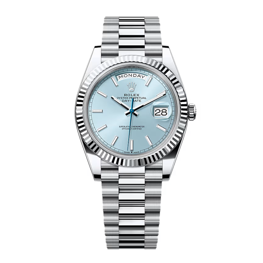 Rolex Day-Date 228236 "Ice Blue Grooved" Quality