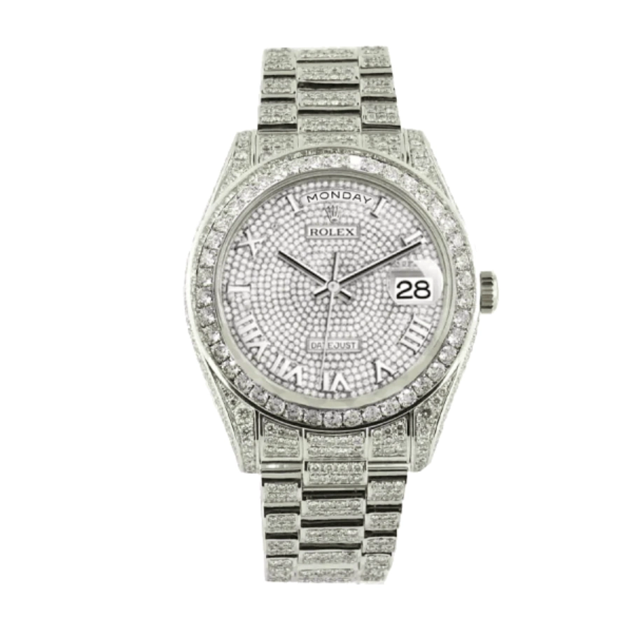 Rolex Datejust 116300 "Iced Out Baguette" Ultra Precision