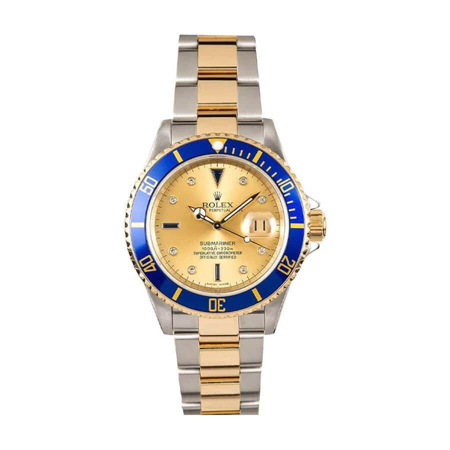 Rolex Submariner 16613 "Serti Two-Tone" Top Grade